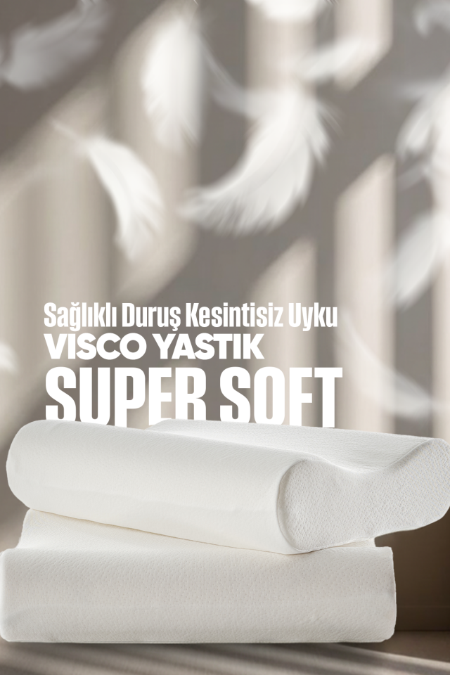 Ortopedik Anti Stres Yastık | Süper Soft Visko Çift Taraflı Boyun Destek Yastığı | Ortopedik Yastık