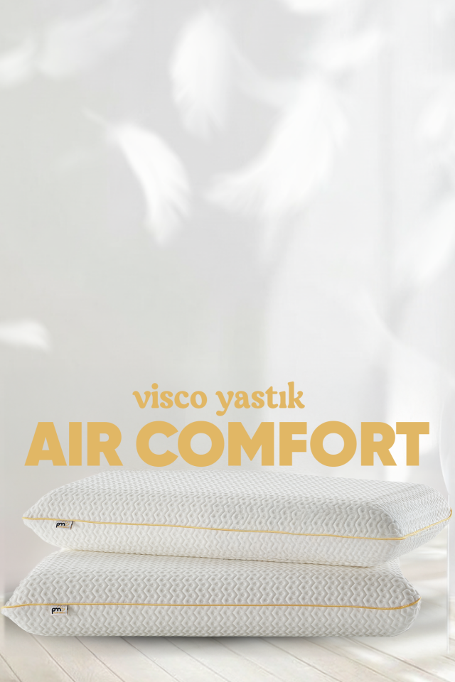 Pillow Market Ortopedik Büyük Boy Visko Yastık - Air Comfort Cilt Dostu Yastık