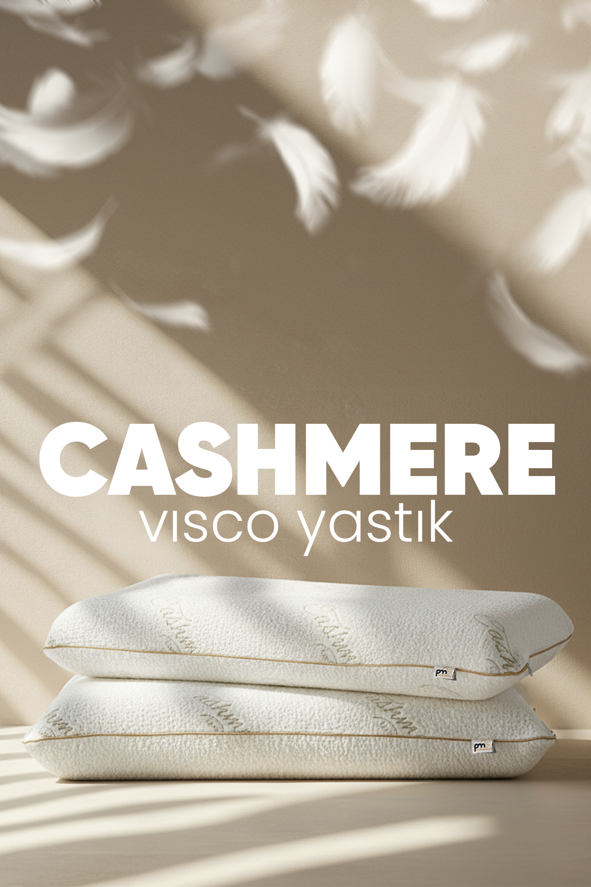 Özel Kaşmir Yastık - Büyük Boy CASHMERE Uyku Yastığı - Cashmere Kumaş [ Ortopedik ] Visco Yastık