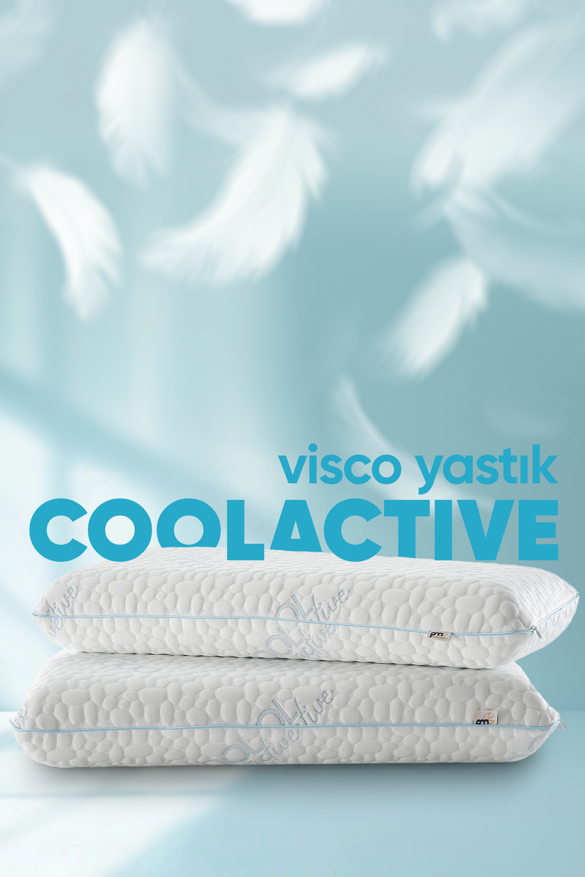 Ortopedik Isı Emici COOL ACTIVE Uyku Yastığı - Isı Kontrollü Akıllı Visko Yastık Terleme Önleyici