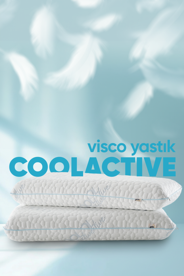 Ortopedik Isı Emici COOL ACTIVE Uyku Yastığı - Isı Kontrollü Akıllı Visko Yastık Terleme Önleyici