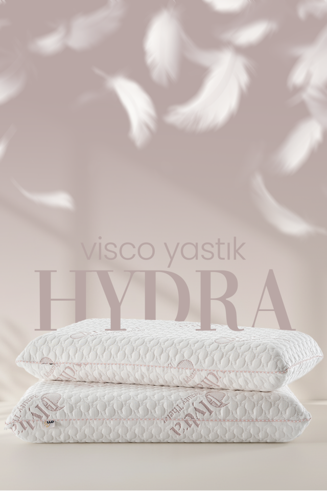 HYDRA Cilt Bakım Güzellik Yastığı - Beauty Hyaluronic Kolajen | Ortopedik Dinlendirici Visko Yastık