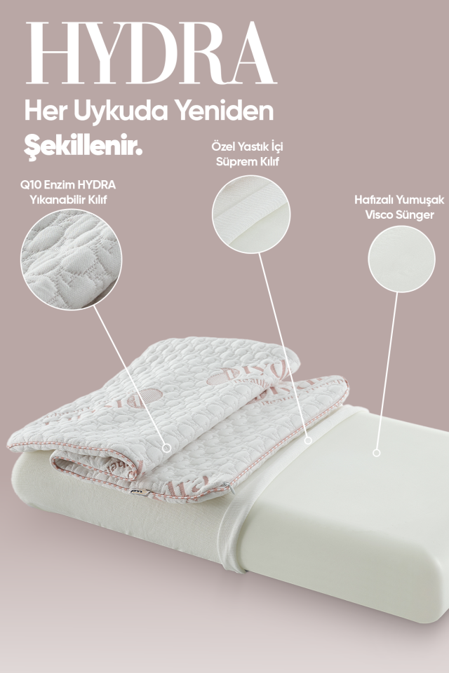 Pillow Market Ortopedik Hydra Visko Yastık - Boyun Destekli Yastık