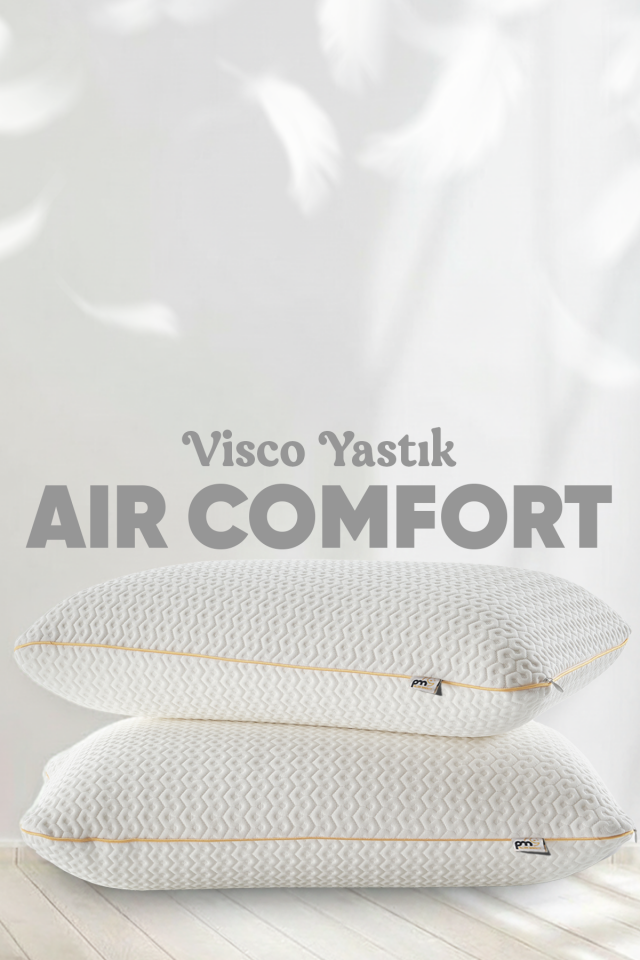 Tombul Ortopedik Düz Visko Yastık - Air Comfort Cilt Dostu Hava Alabilir Uyku Yastığı - [ Anti Uv ]