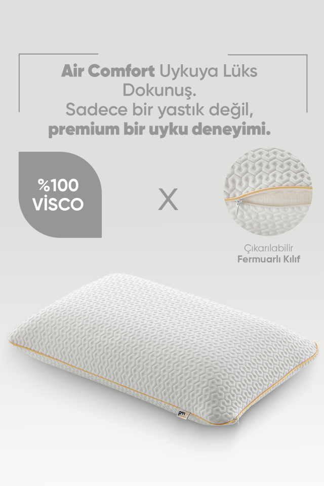 Pillow Market Ortopedik Air Comfort Düz Visko Yastık - Hava Alabilir Dolgun Yapı