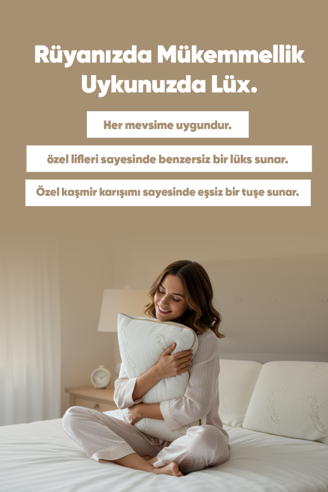 Pillow Market Ortopedik Kaşmir Visko Yastık - Ultra Lüks Cashmere Kumaş