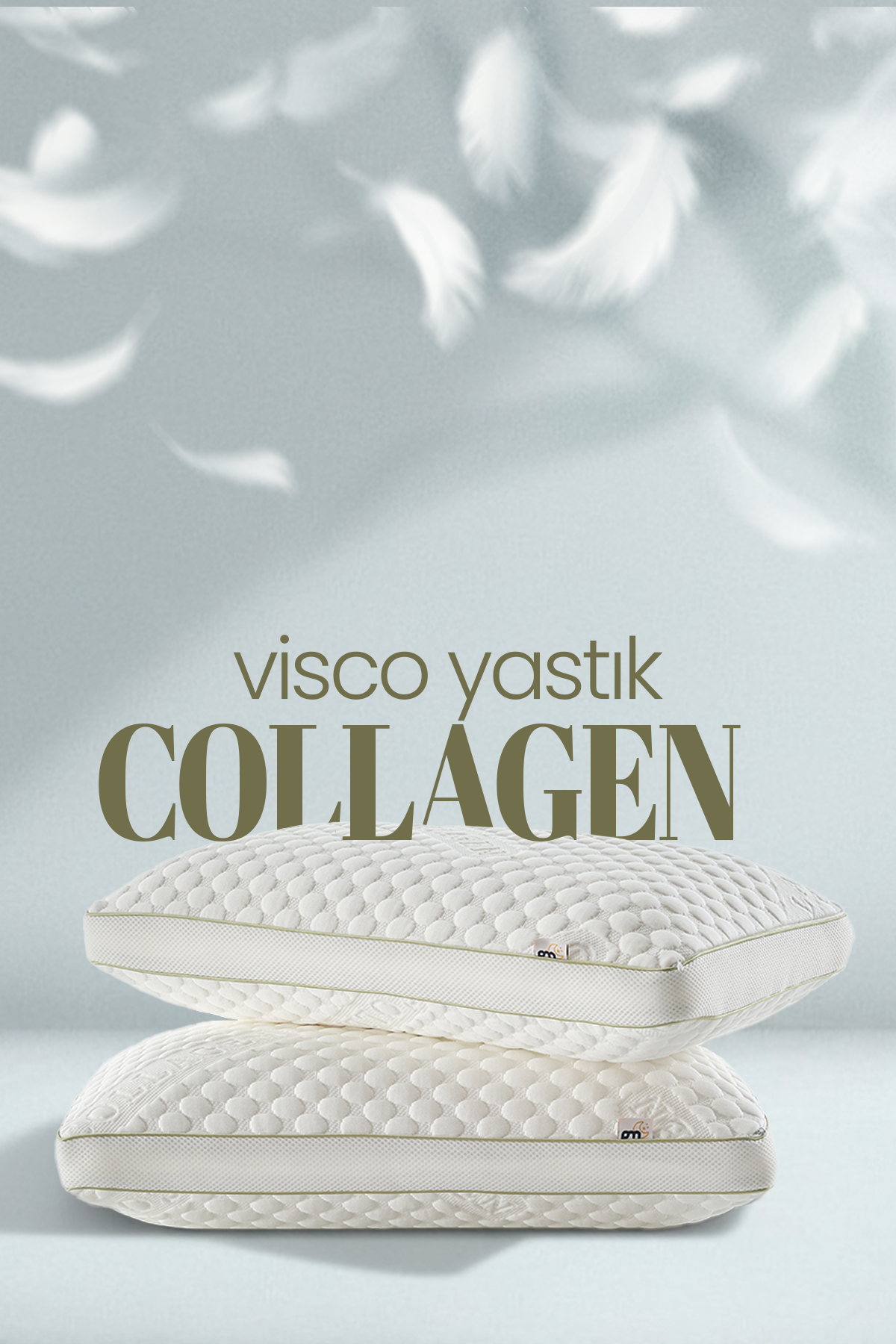 Ortopedik Tombul Visko Yastık - Yaşlanma Karşıtı COLLAGEN Güzellik Yastığı - [ Kırışıklık Önleyici ]