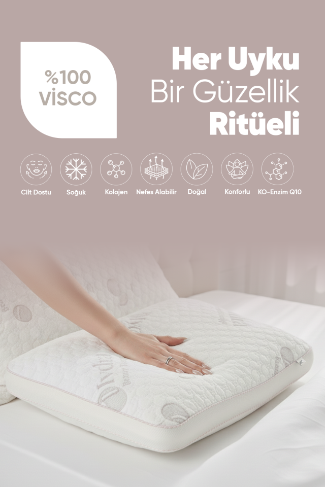 Pillow Market Ortopedik Hydra Güzellik Yastığı - Hyaluronic Kolajen Visko Yastık