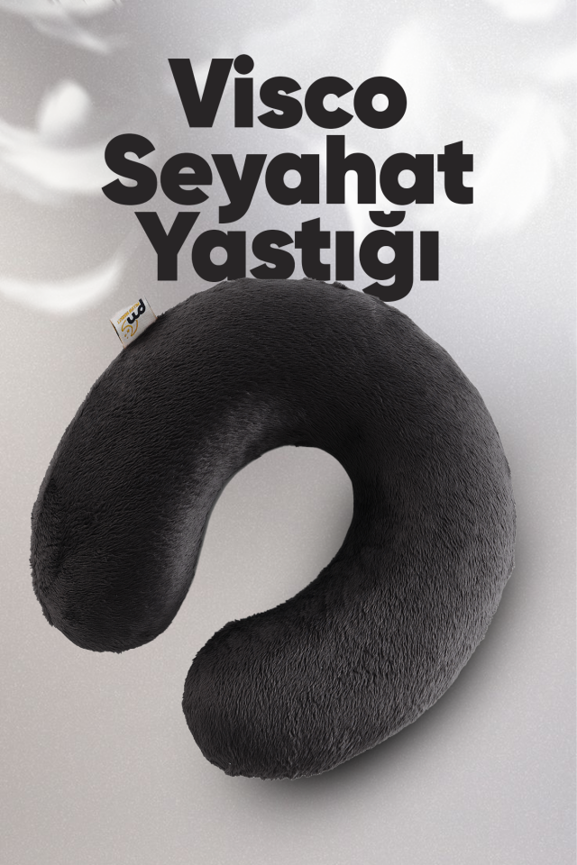Ortopedik Seyahat Yastığı Visko Seyahat Boyun Yastığı Ortopedik Boyunluk Yolculuk Yastığı Antrasit