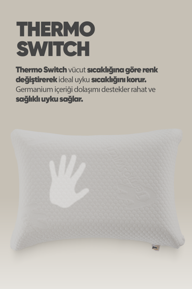 Pillow Market Thermo Switch Akıllı Isı Hafızalı Ortopedik Visco Yastık - Termal Isı Dengeleyici