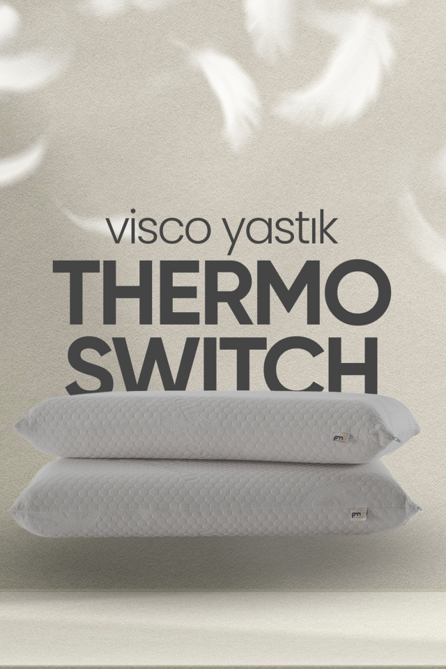 Pillow Market Thermo Switch Isı Dengeleyici Ortopedik Düz Uzun Boy Visco Yastık