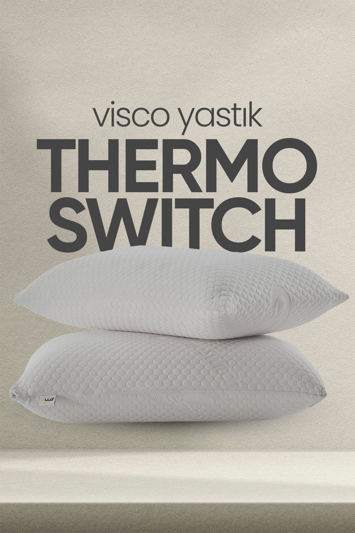 Akıllı Isı Hafızalı Tombul Visko Yastık - TERMOSWITCH Ortopedik Termal Isı Dengeleyici Lüx Yastık