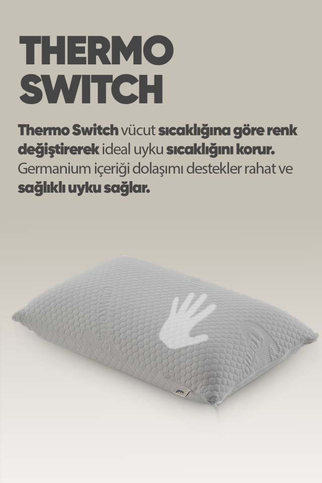 Pillow Market Thermo Switch Akıllı Isı Dengeleyici Ortopedik Visco Yastık