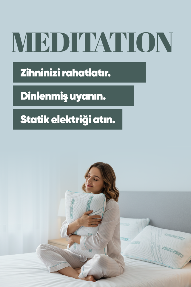 Pillow Market Meditation Antistatik Ortopedik Visco Yastık - Hava Kanallı ve Boyun Destekli