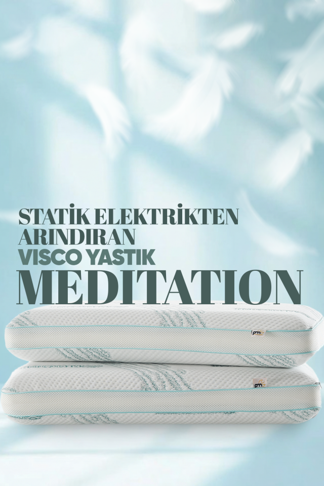 Pillow Market Meditation Antistatik Ortopedik Visco Yastık - Hava Kanallı Boyun Destekli