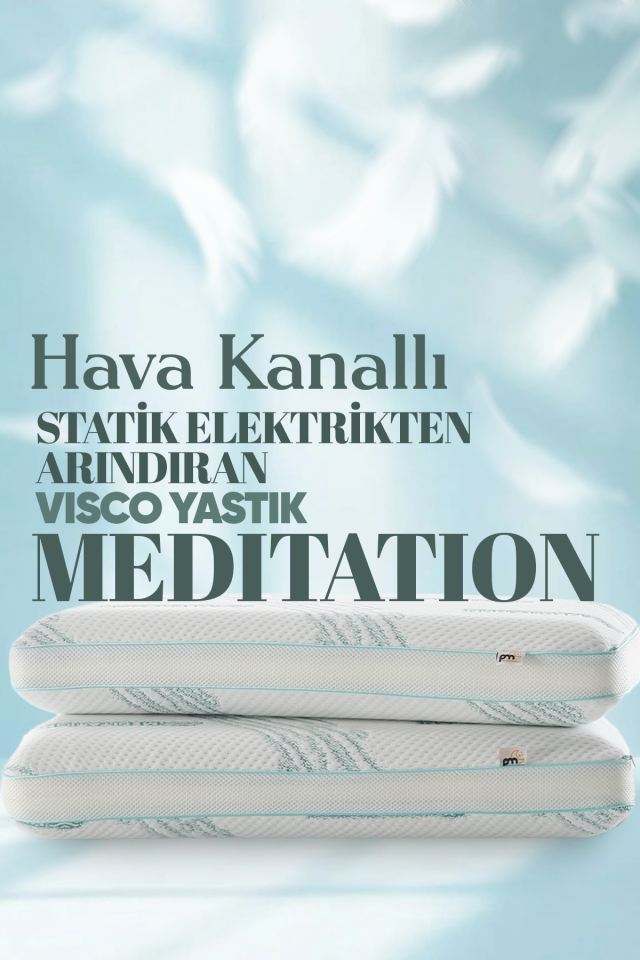 Pillow Market Meditation Antistatik Ortopedik Visco Yastık - Hava Kanallı Boyun Destekli