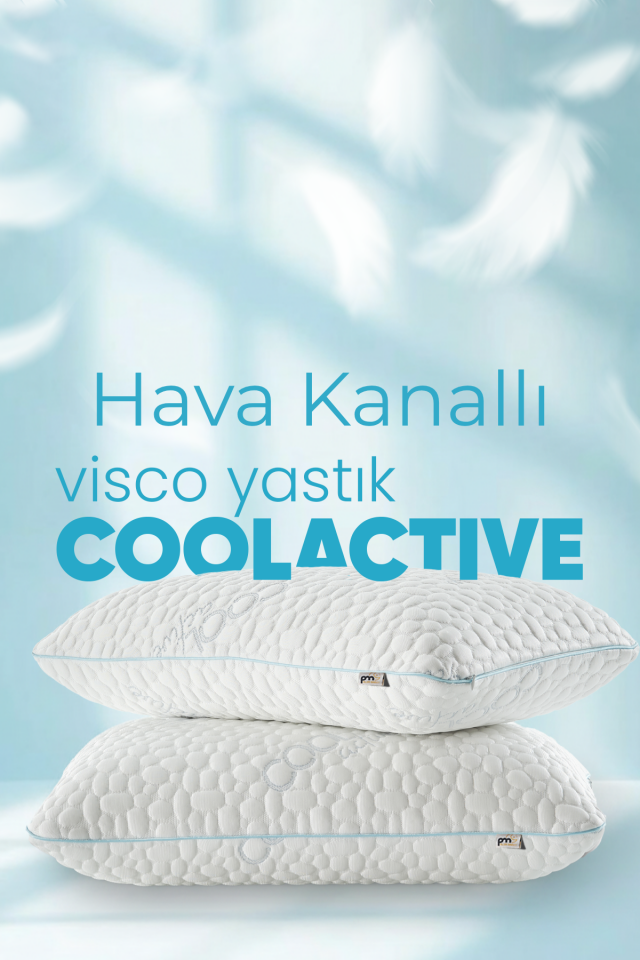 Pillow Market Serinletici Ortopedik Visco Yastık - Terletmez Hava Kanallı Boyun Desteği