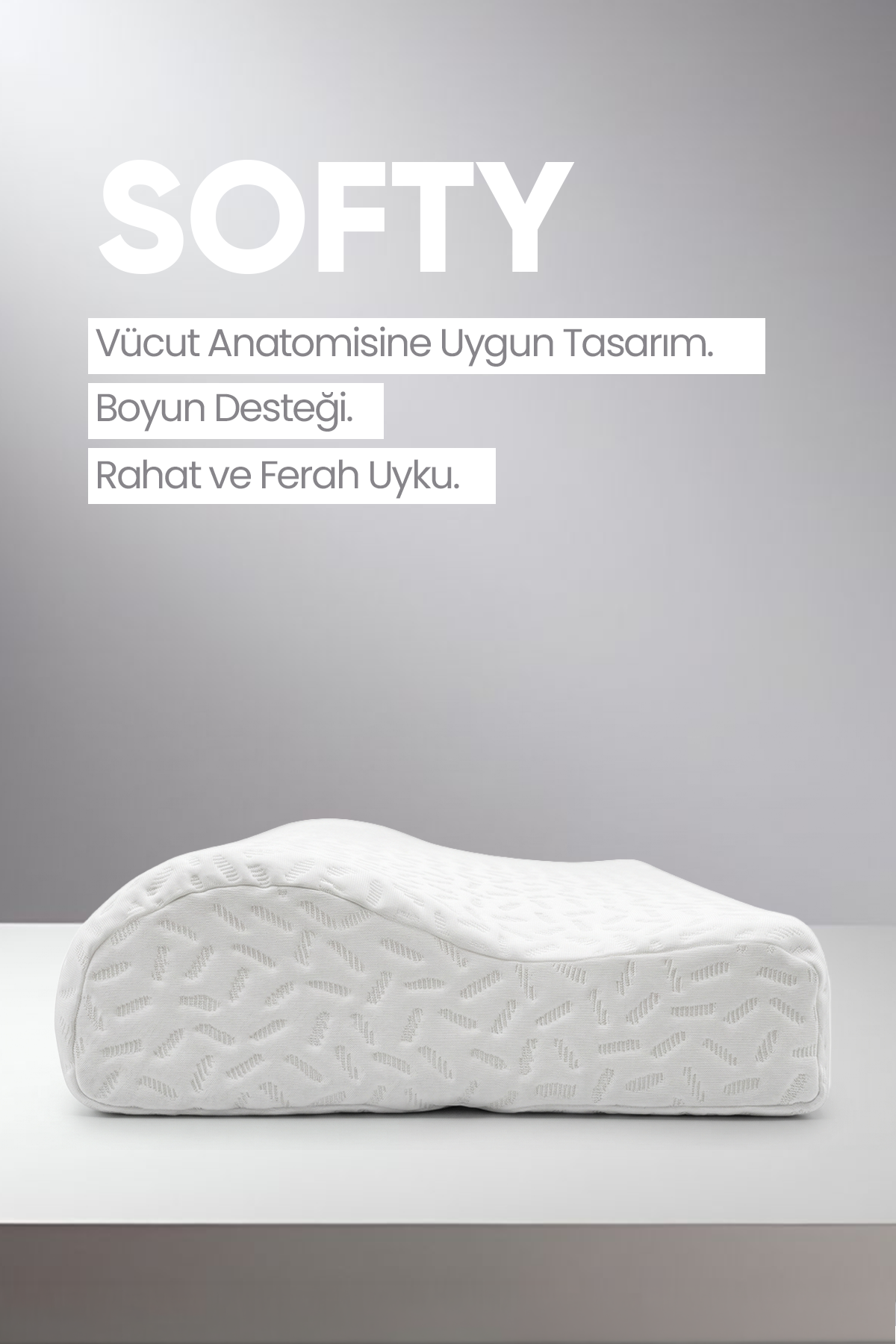 Pillow Market Softy Ortopedik Visko Boyun Destekli Yastık